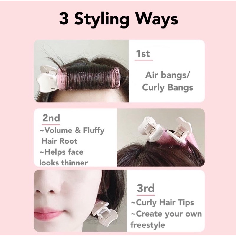 1 Kẹp Tóc Mái Trán Kuromi Tạo Kiểu Tóc Xoăn / Kẹp Tóc Lười Không Để Lại Dấu Vết Dễ Thương