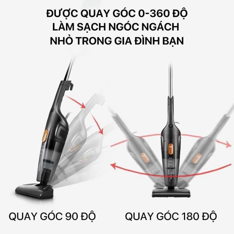 Máy hút bụi cầm tay Deerma DEM-DX115C 400W thiết kế 3 đầu hút cao cấp