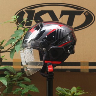 Mũ bảo hiểm kyt tiger jet đen đỏ - 009