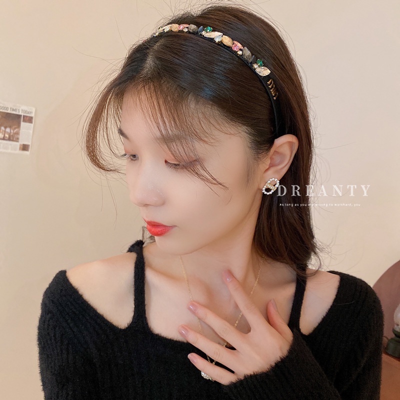 Băng Đô Cài Tóc Đính Kim Cương Giả Cao Cấp Thời Trang Hàn Quốc Sang Trọng