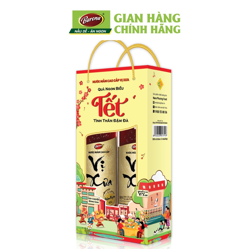 Nước Mắm Cao Cấp Vị Xưa BARONA 500ml (Tặng hộp xuân)