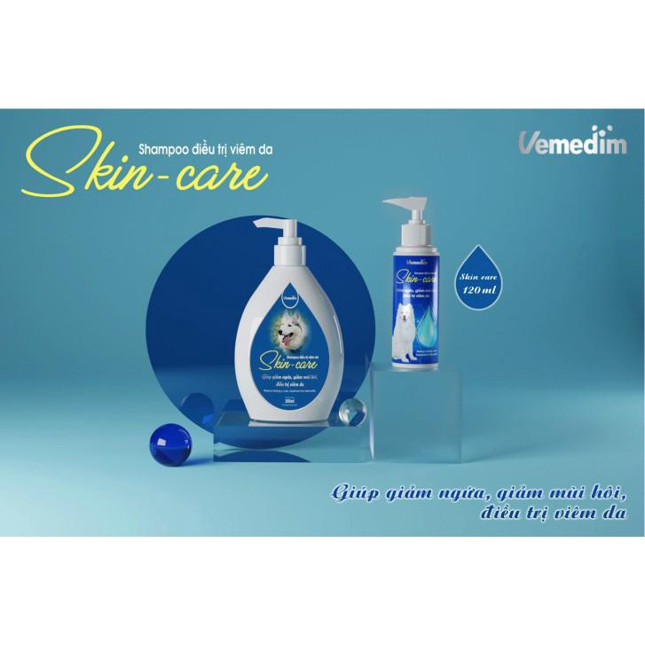 SỮA TẮM TRỊ VIÊM DA CHO CHÓ - SKIN-CARE - VEMEDIM 300ML