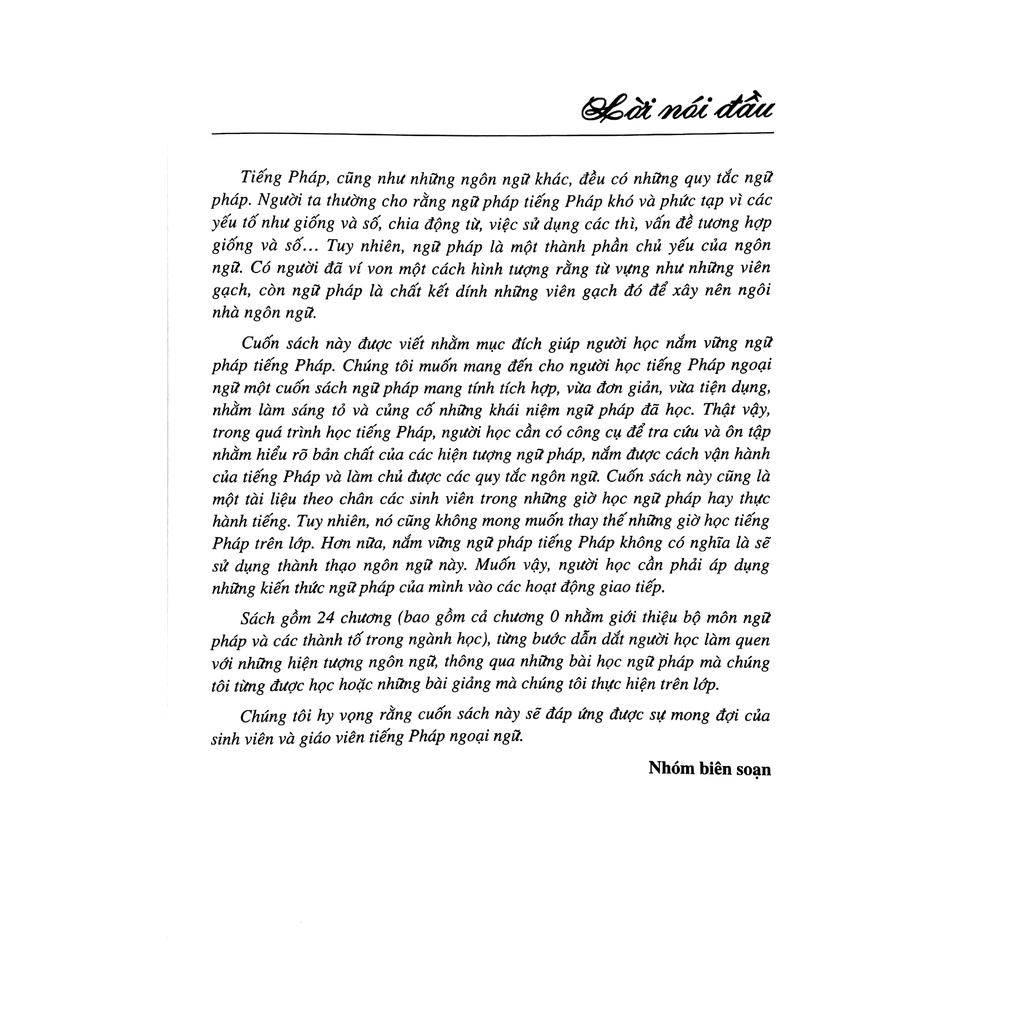 Sách Ngữ Pháp Tiếng Pháp Căn Bản