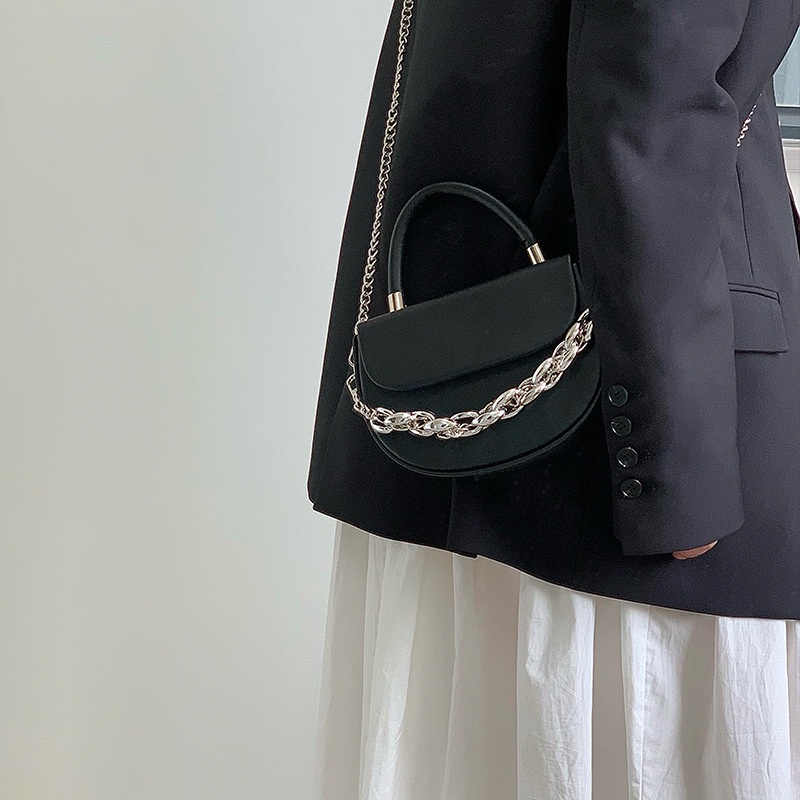 Mischa Túi Xách Da PU Màu Trơn Phong Cách Phương Tây Thời Trang Cho Nữ