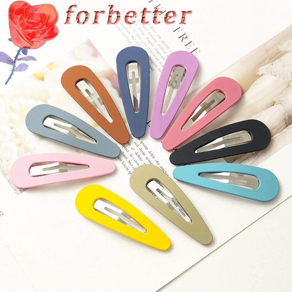 (Hàng Mới Về) Kẹp Tóc Kim Loại Màu Trơn Thời Trang Cho Nữ