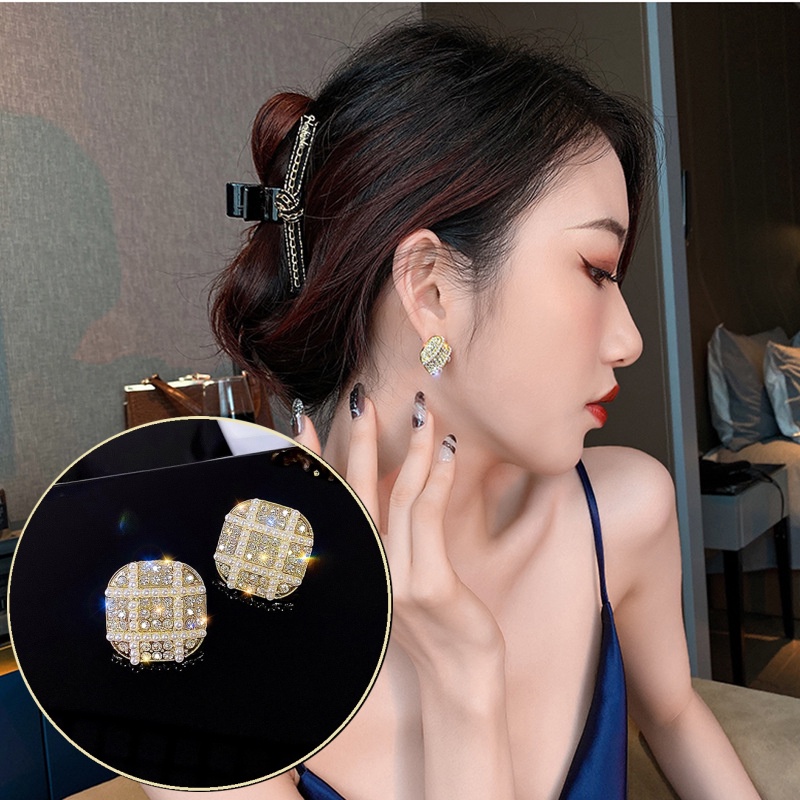 Bông Tai Mạ Bạc 925 Đính Ngọc Trai Nhân Tạo Thời Trang Mới 2022