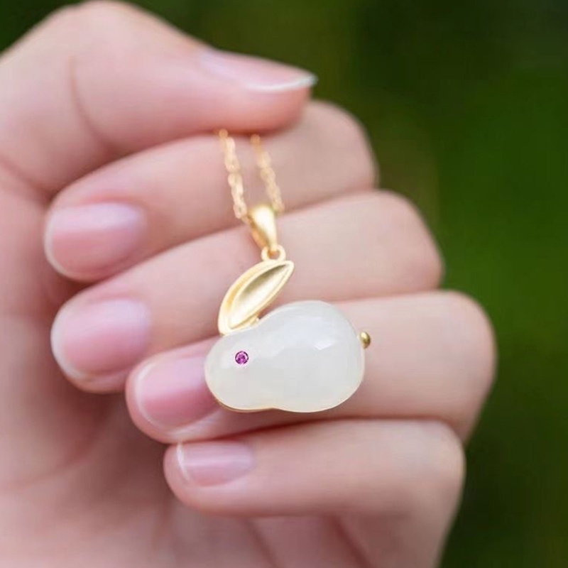 Set Nhẫn Và Vòng cổ Mặt Hình Thỏ Dễ Thương