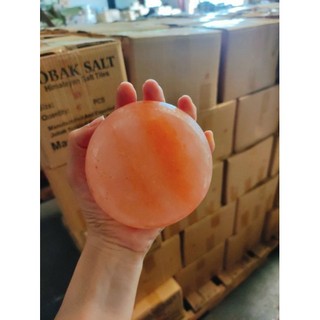 Viên massage đá muối himalaya, viên đá muối massage tròn