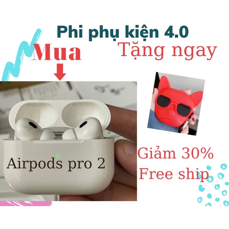 Tai Nghe Bluetooth APp2 Tặng Case Cảm Ứnng Đa Điểm Cao Cấp Không Dây Chống Ồn Dành Cho Ios AnDroid