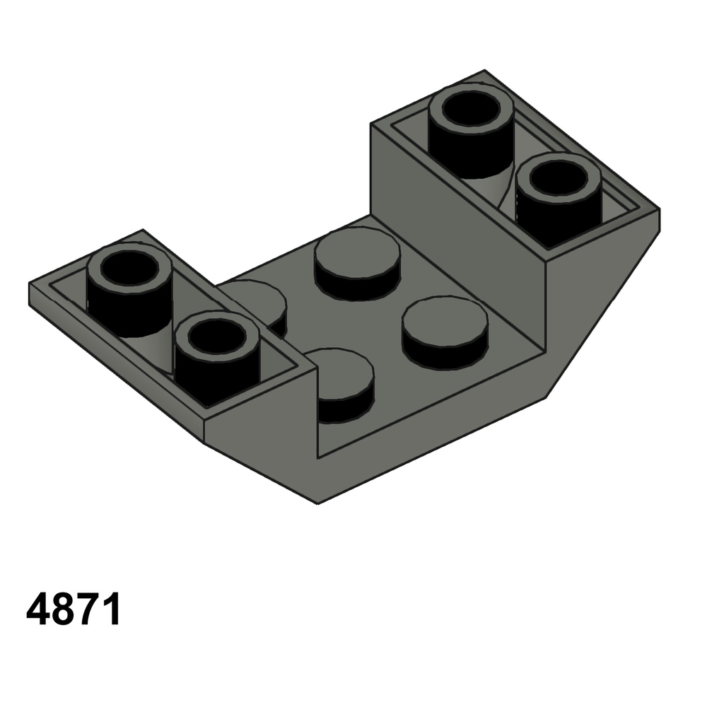 Combo 5 Cái Phụ kiện Moc Lego Mã 4871 ( xám đen )