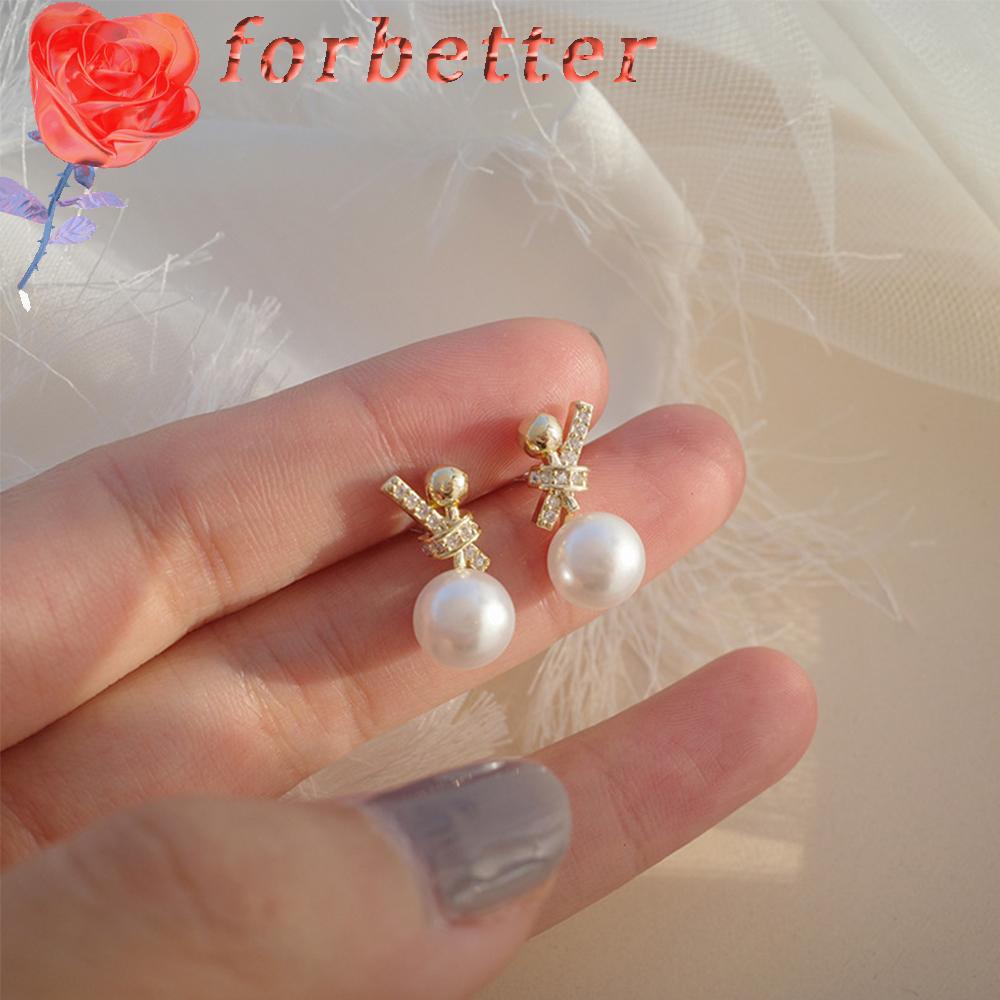 Khuyên Tai Ngọc Trai Nhân Tạo Thời Trang Cho Nữ S925