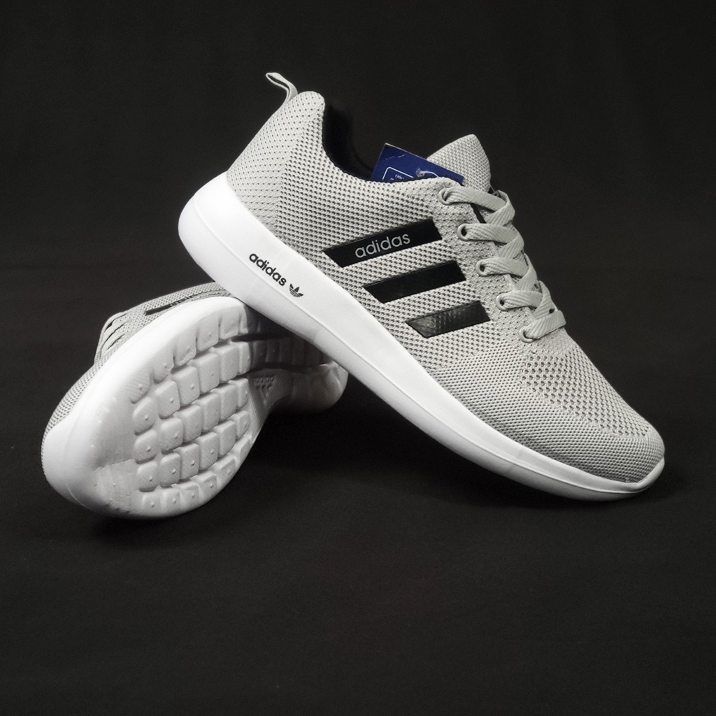 Giày Adidas nam xám đen