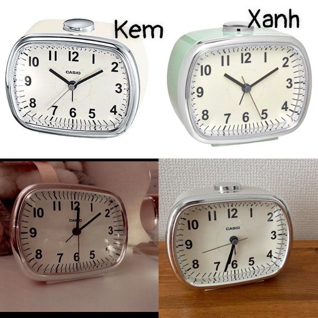 Đồng hồ để bàn hẹn giờ có đèn phong cách Retro CASIO TQ-159