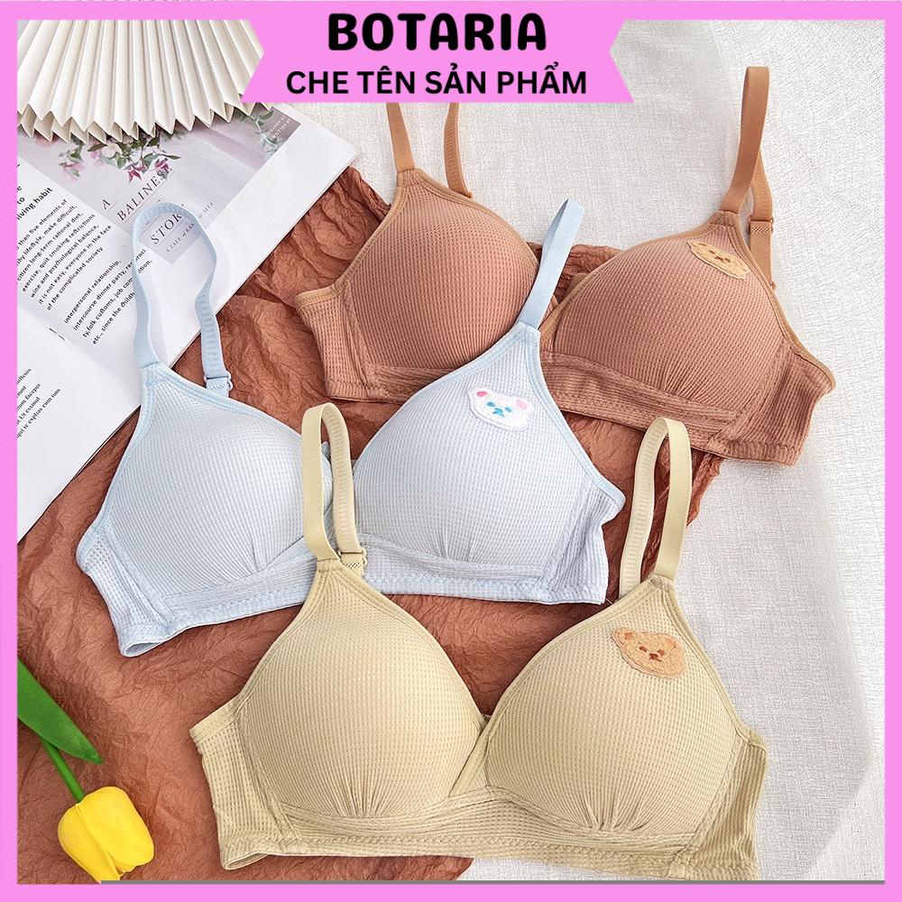 Áo Lót Cotton Gấu Tăm Mềm Mại Mút Mỏng-Không Gọng-AL33
