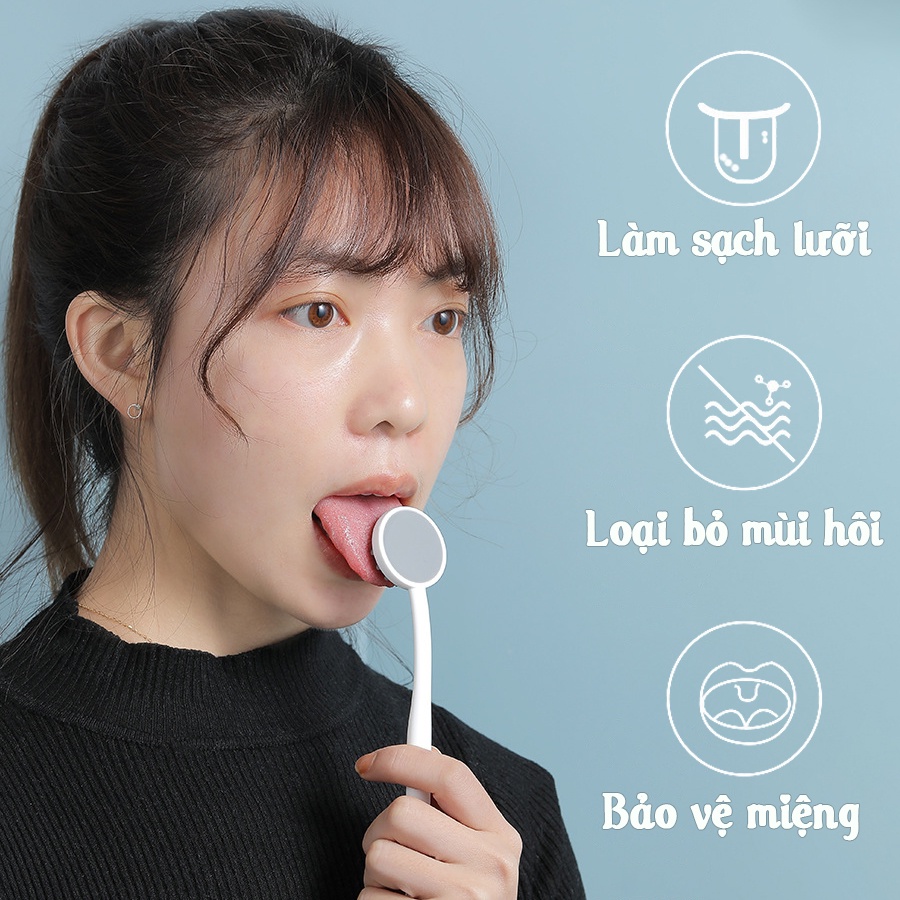 Cạo lưỡi cao cấp làm sạch lưỡi chống hôi miệng dụng cụ cạo lưỡi loại bỏ hôi miệng mảng bám