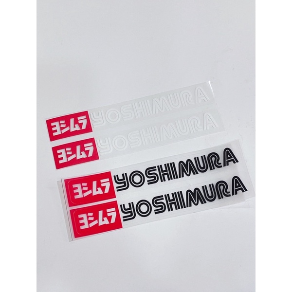 Tem dán chữ Yoshimura trong suốt siêu Hot, tổng hợp mẫu Yoshi dán trang trí xe máy oto có sẵn keo phía sau