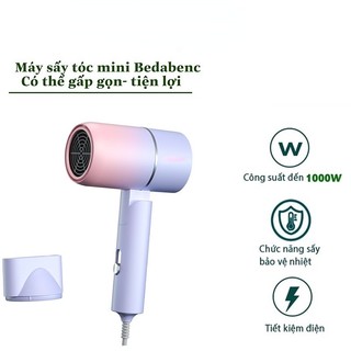 Máy sấy tóc mini BedabenC gấp gọn tạo kiểu tóc chuyên nghiệp công suất lớn 1000w
