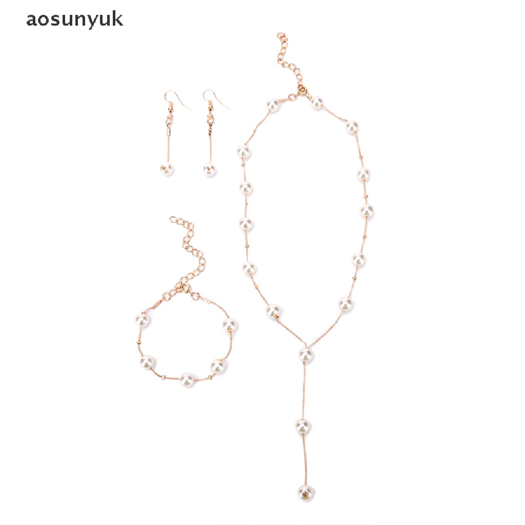 Aosunyuk Set Vòng cổ, Vòng Tay, Bông Tai, Nhẫn, Vòng Tay