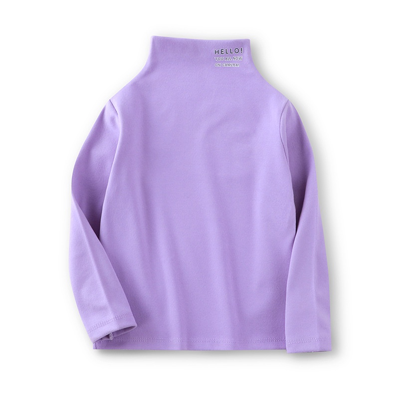 Áo Thun Tay Dài Cổ Cao Bằng Nhung 66-100cm Phong Cách Đức Thời Trang Thu Đông Cho Bé