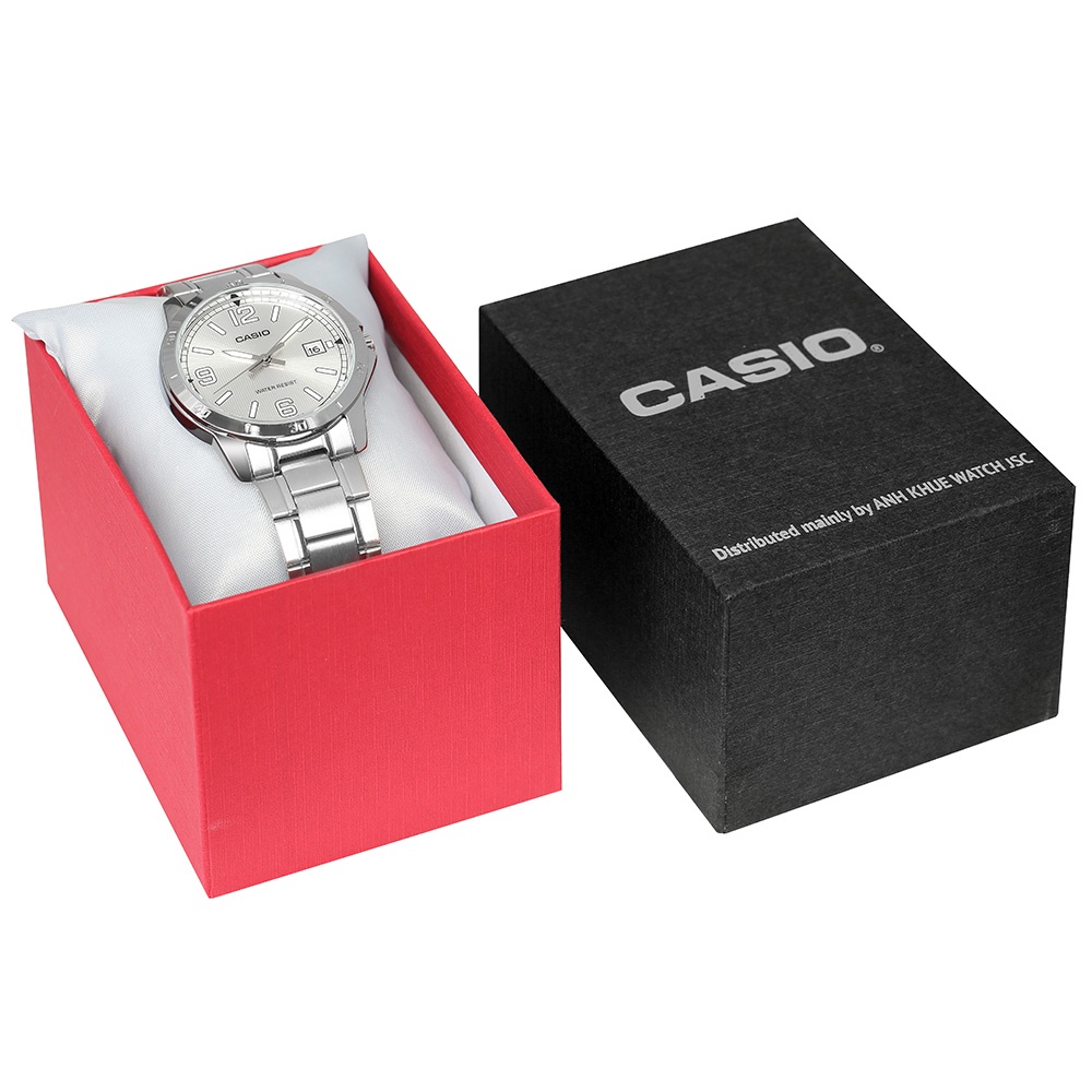 Đồng Hồ Casio Nam MTP-V004D-7B2UDF Chống Nước - Dây Kim Loại - Có Lịch Ngày