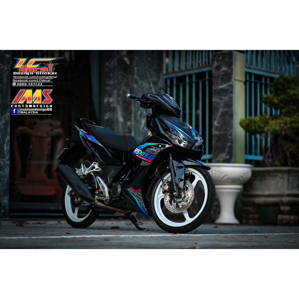 TEM RỜI mẫu RSX150 màu titan cho Winner X đen - tem cao cấp không bay màu