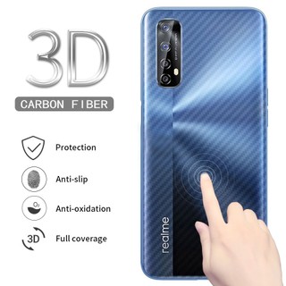 [1 Pcs ] Miếng dán mặt lưng cacbon chống vân tay,xước Realme 8 7 6 5 3 Pro 5i 6i C25 C25s C21 C21Y C20 C20a C17 C15 C12 C11 C2 C3 XT Narzo 20 Pro
