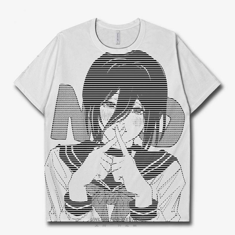 Áo Thun Tay Ngắn Dáng Rộng In Họa Tiết Hoạt Hình Chainsaw Man Power Reze 3D Độc Đáo Thời Trang Cho Nam Và Nữ