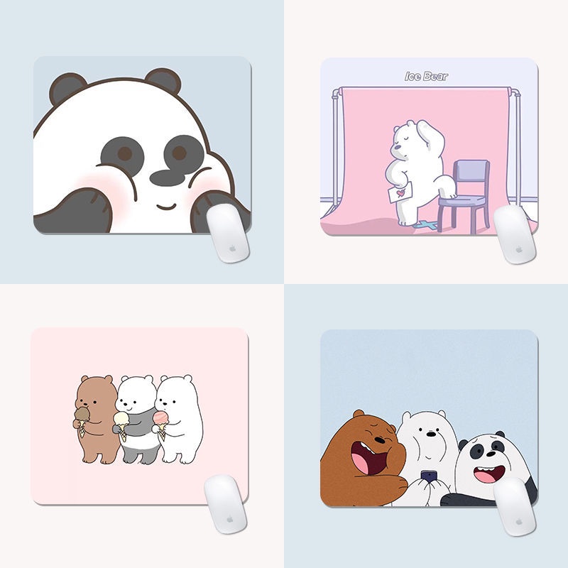 Đệm Lót Chuột Dày Dặn Chống Trượt Hình Gấu Hoạt Hình Dễ Thương