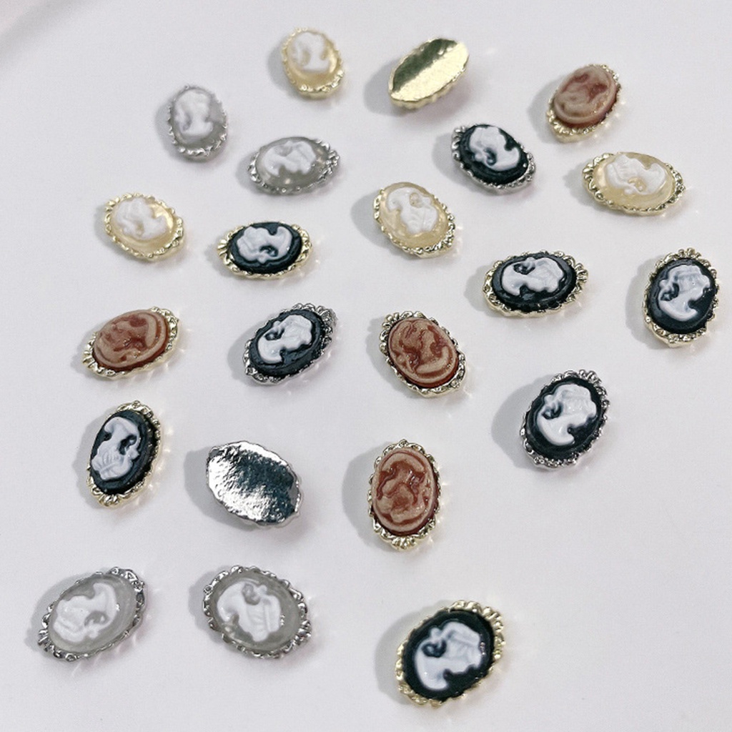 Bộ 10 Đá Mắt Mèo Mini Tự Trang Trí Móng Tay