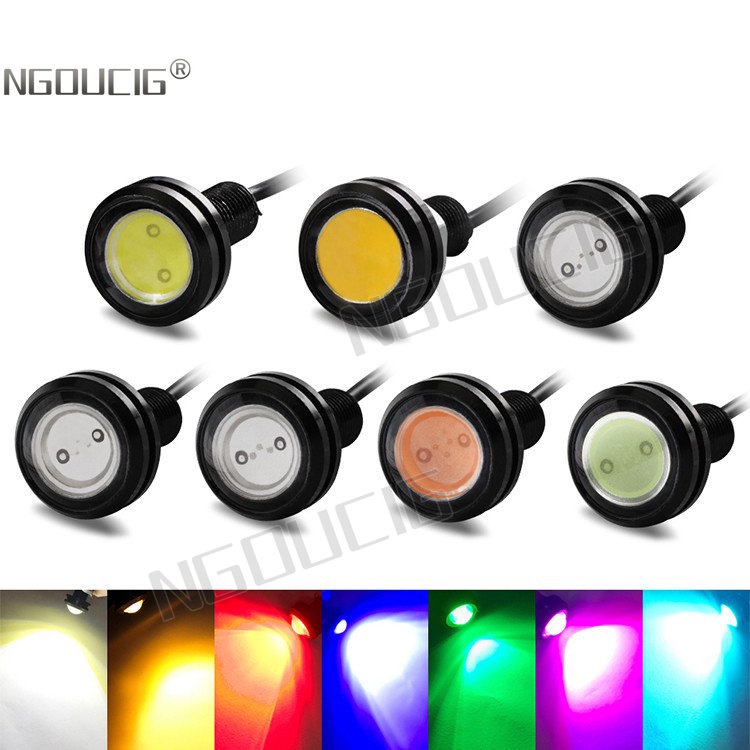 NGOUCIG Đèn LED tín hiệu kiểu mắt chim ưng 12v 18mm 23mm dành cho chạy xe máy vào buổi sáng Tự động