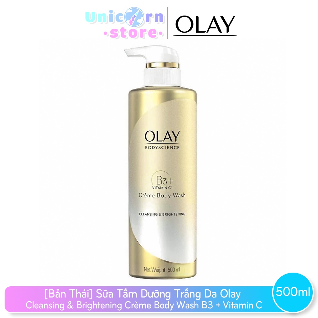 Sữa Tắm Dưỡng Trắng Da Olay Cleansing & Brightening Crème Body Wash B3 + Vitamin C 500ml