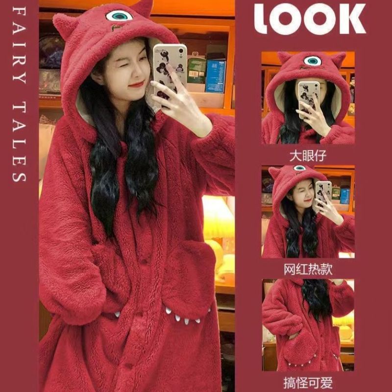 Áo Choàng Pijama Lông (sẵn xanh da trời) | BigBuy360 - bigbuy360.vn