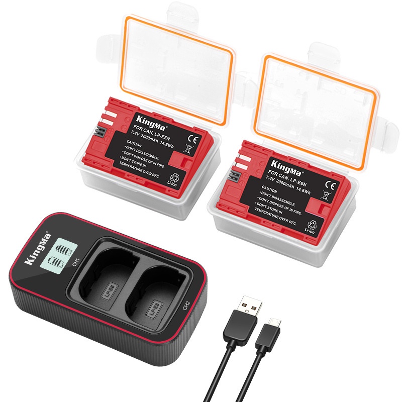 Bộ Pin + Sạc Đôi Kingma/ LP-E6NH Chính Hãng. Bảo Hành 12 Tháng....