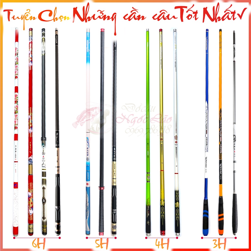 Cần Câu Cá - Cần câu tay câu đài - Chất lượng Tốt Nhất - Giá Rẻ ★ Carbon chính hãng ☆ 3m6 4m5 5m4 6m3 7m2
