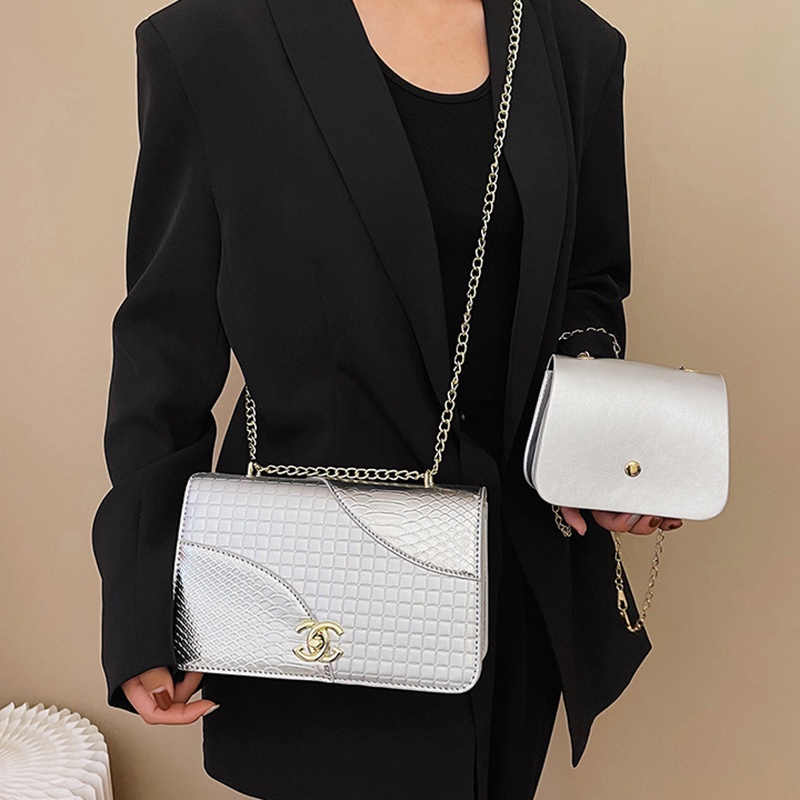 Túi Đeo Vai Vân Da Cá Sấu Cao Cấp Phong Cách Cổ Điển Thời Trang Cho Nữ