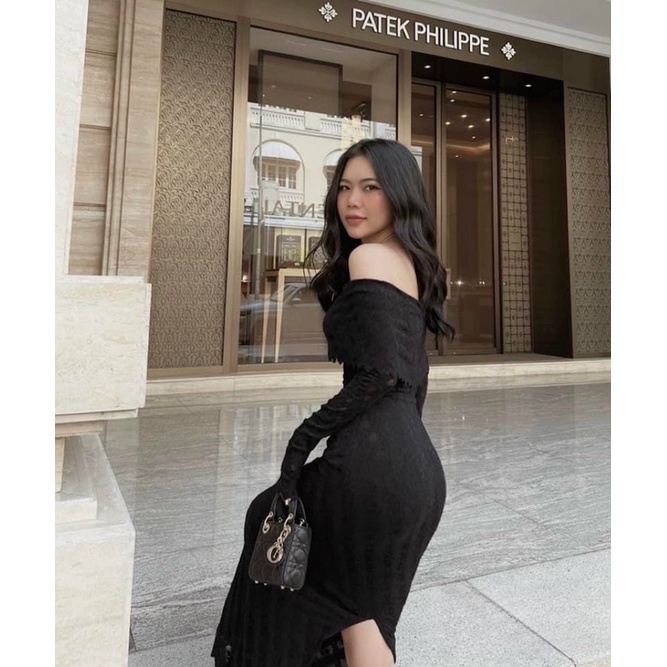 Đầm body len trễ vai siêu hot