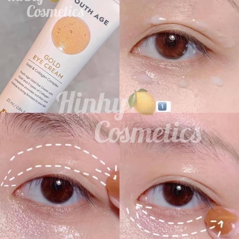 Kem Dưỡng Mắt Chiết Xuất Vàng Làm Mờ Quầng Thâm,Giảm Nếp Nhăn SNP Youth Age Gold Cream Collagen 25ml