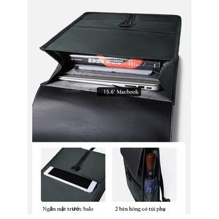Balo thời trang đựng laptop nắp da.