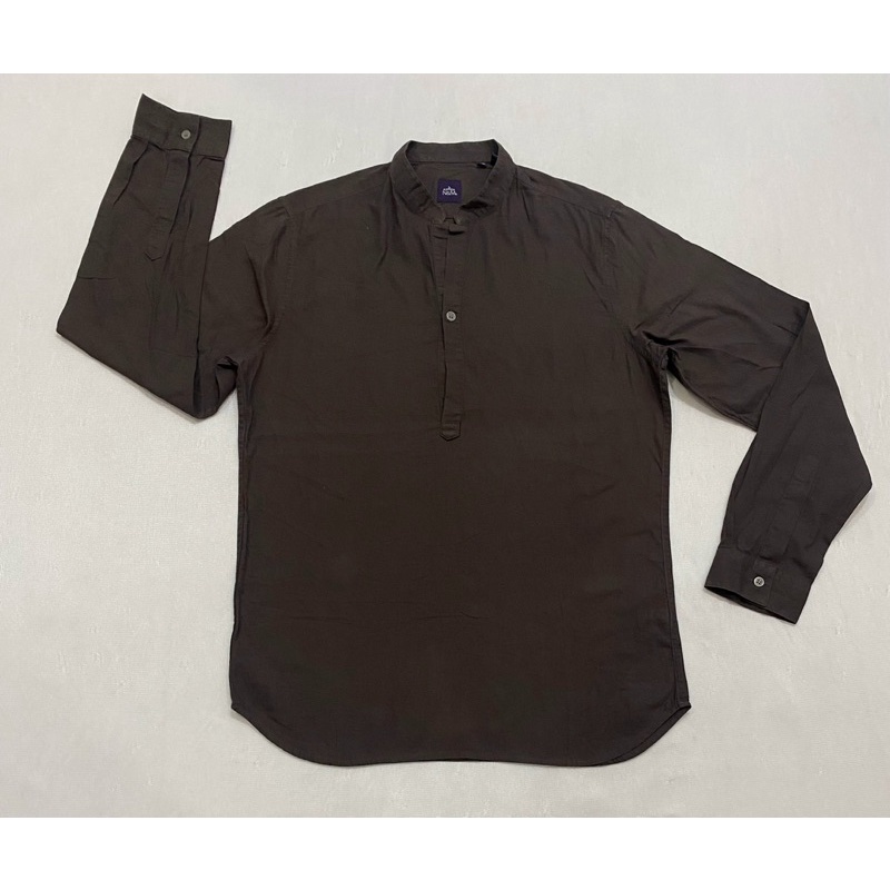 (A484) Áo sơ mi tay dài vải linen màu nâu Nino.maxx (Size M, L) - Thanh lý vnxk