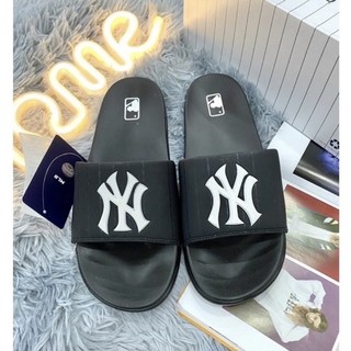 [FAKE ĐỀN GẤP 10] Dép MLB chính hãng nam nữ, dép lê MLB tăng chiều cao Chunky Mound cơ bản New York 3ALPCMM4N-50BKS
