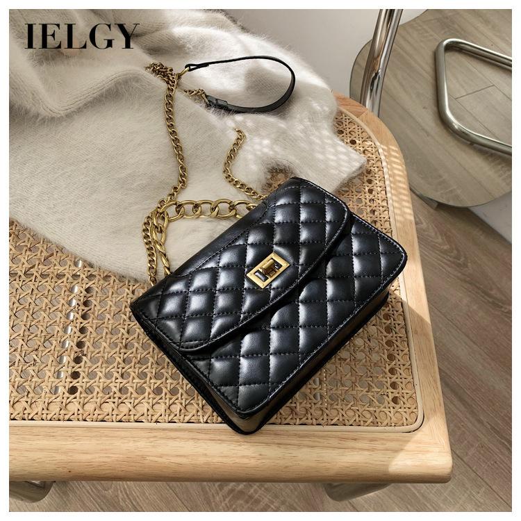 Túi Đeo Chéo Hình Vuông Nhỏ Màu Đen Thời Trang Cho Nữ