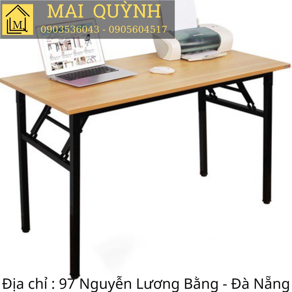 Bàn học bàn làm việc máy tính gấp gọn lò xo loại lớn