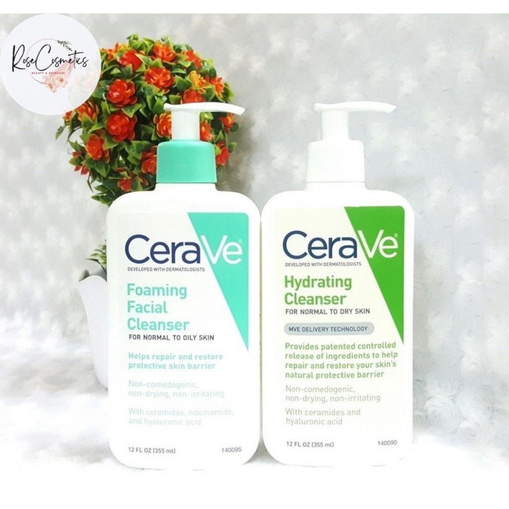 Sữa Rửa Mặt Cerave Cleanser Cho Da Dầu, Da Khô, Da Nhạy Cảm Bản Nội Địa Pháp 236ML Chuẩn Chính Hãng - Sue.Cosmetics