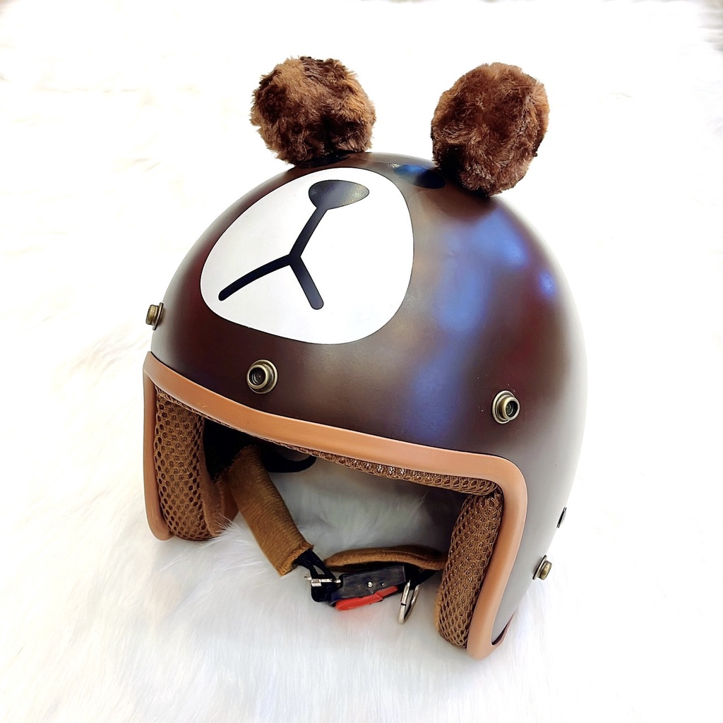 Mũ Bảo Hiểm 3/4 PIKACHU và GẤU NÂU Người Lớn