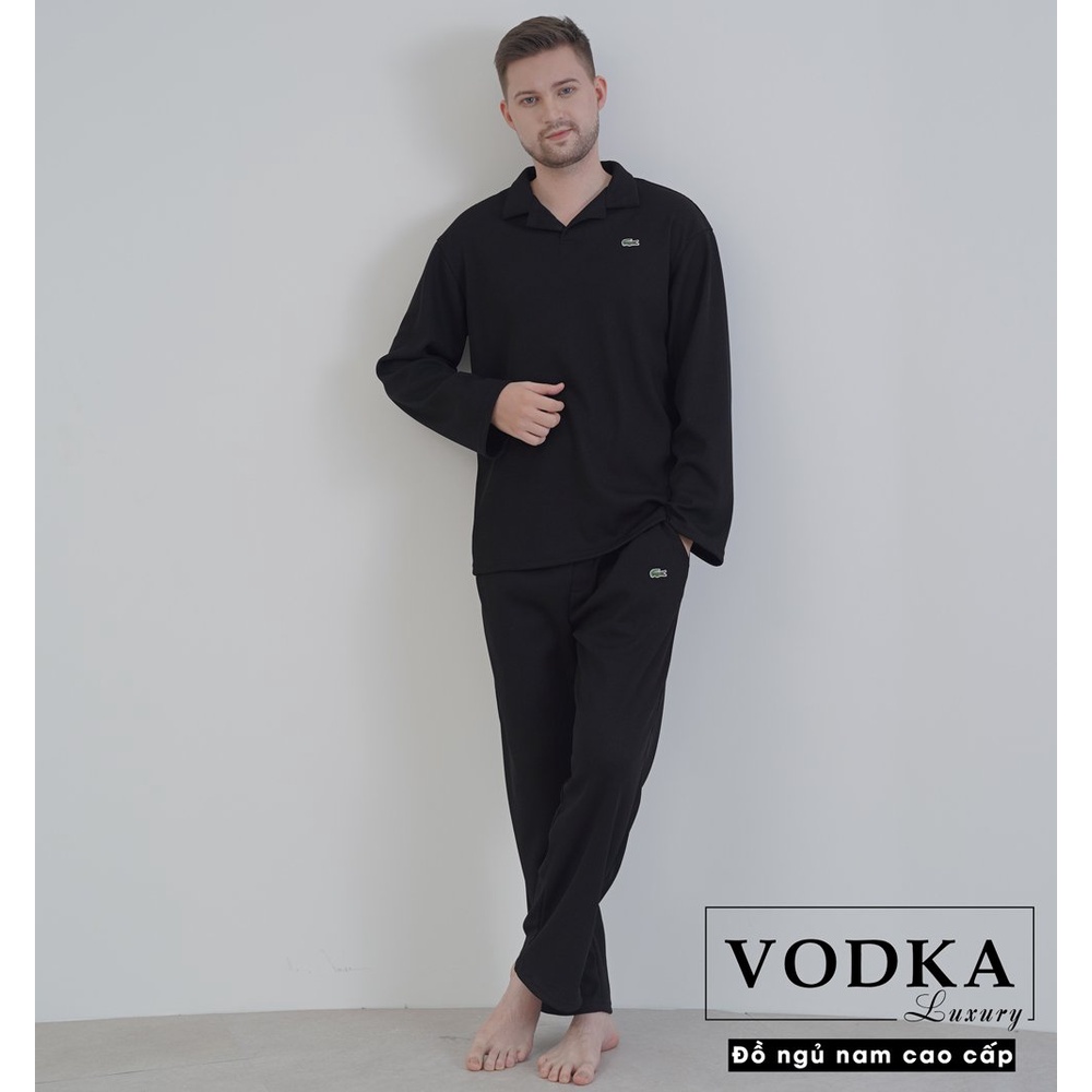Đồ ngủ nam pijama nam thể thao chất cotton mềm mại màu đen nam tính CLDD