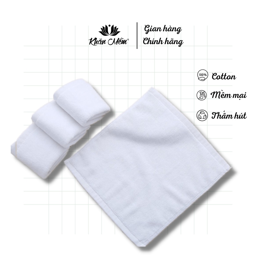 Khăn Mặt Khăn Mềm Kích thước 30x50cm - Chất liệu 100% cotton thấm hút tốt, không xổ lông không ra màu