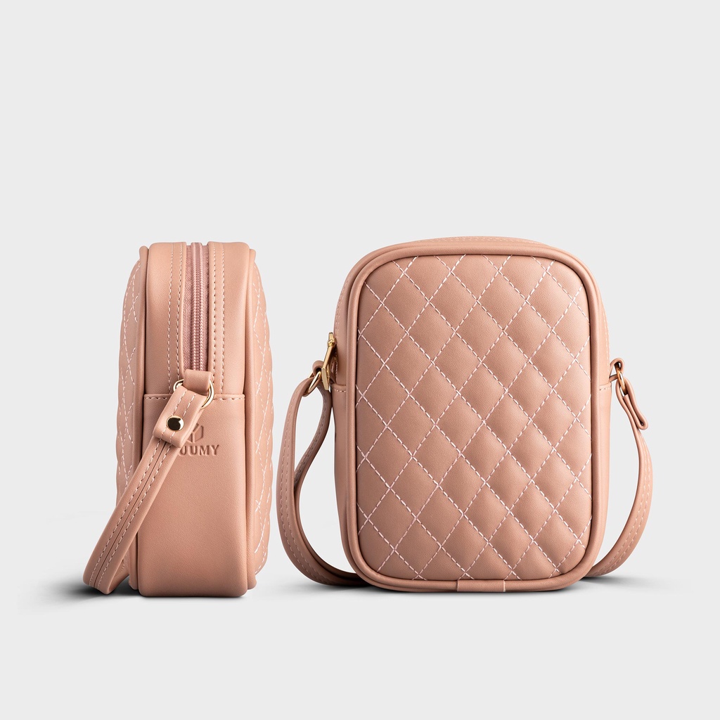 Túi đeo chéo nữ mini họa tiết trần chỉ caro YUUMY Seasand YN131