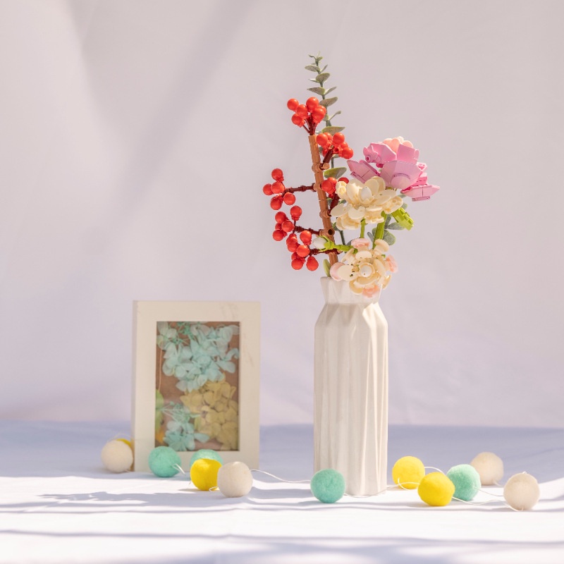 Bộ sản phẩm đồ chơi lắp ráp bông hoa trang trí sáng tạo