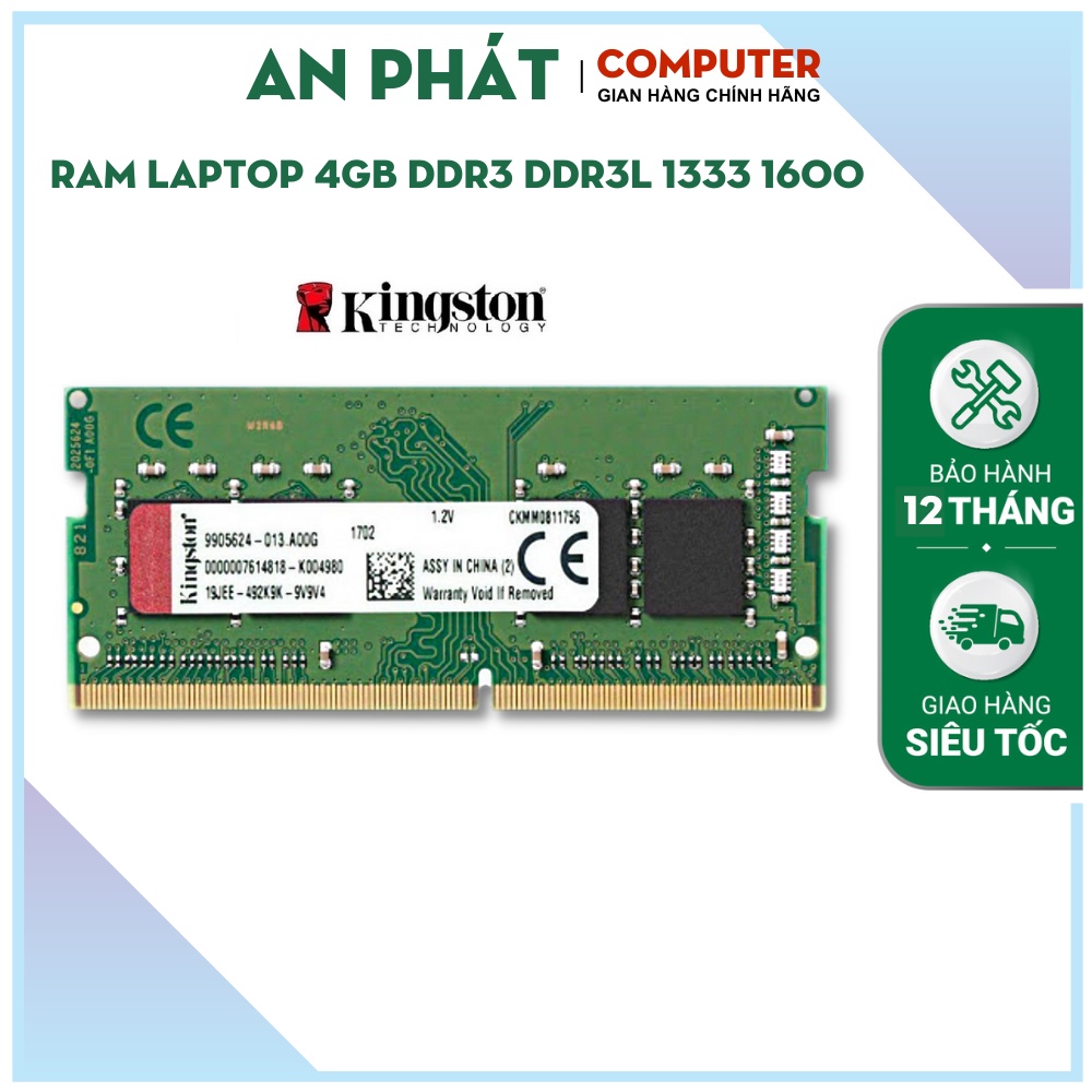 Ram Laptop 4GB DDR3, DDR3L Buss Ram 1333, 1600. Ram Bảo Hành Đổi Mới Trong 12 Tháng, AnPhat Computer.