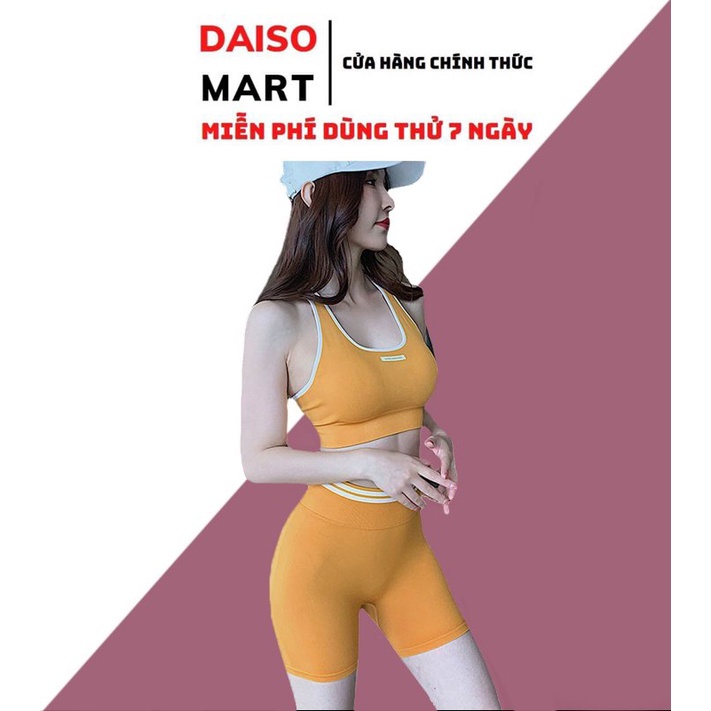 Bộ Quần Áo Tập Gym Yoga Nữ Áo Bra Có Mút Ngực Quần Legging Lửng Nâng Mông Siêu Đẹp